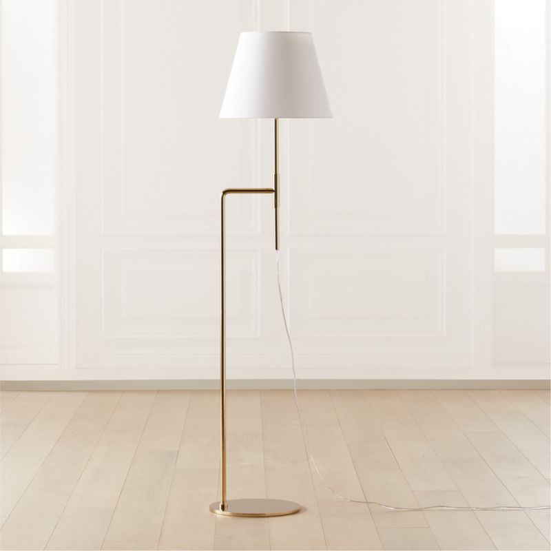 Suki Polished Brass Floor Lamp | CB2 | CB2
