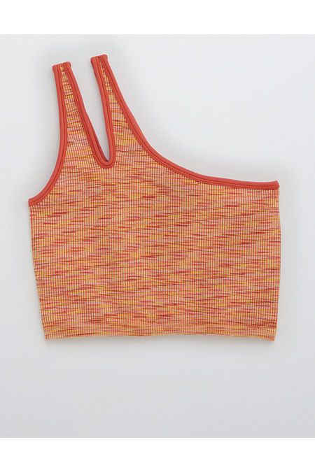 OFFLINE By Aerie Seamless One Shoulder Longline Sports Bra | American Eagle Outfitters (US & CA)