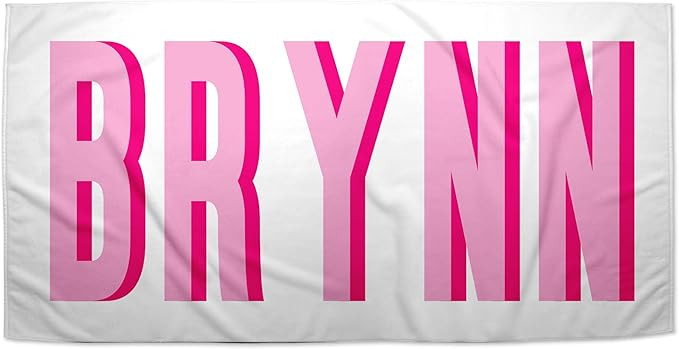 Girls Love A Monogram Personalized Beach Towels for Adults, Monogrammed Custom Swimming Towels, S... | Amazon (US)