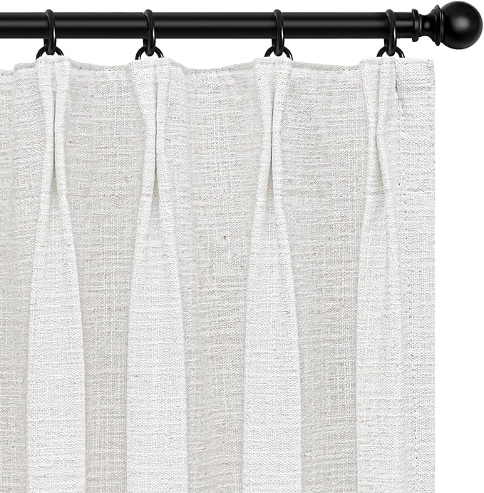 INOVADAY Pinch Pleated Curtains, 100% Blackout Curtains 84 Inch Long, Thermal Pinch Pleated Curta... | Amazon (US)
