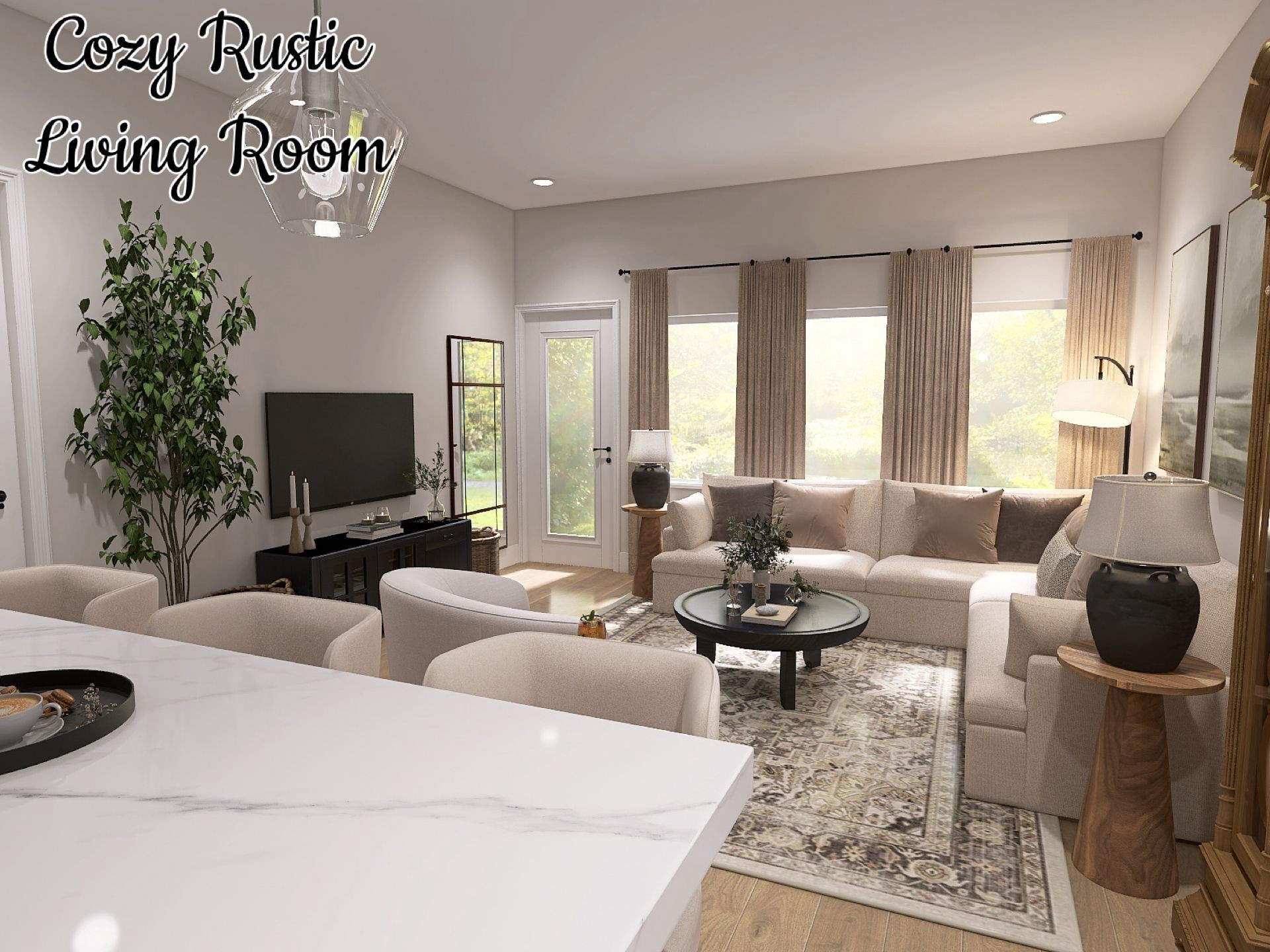 Designed by Olivia
Cozy Rustic Living Room 

#LTKmomlife #LTKHoliday #LTKHome