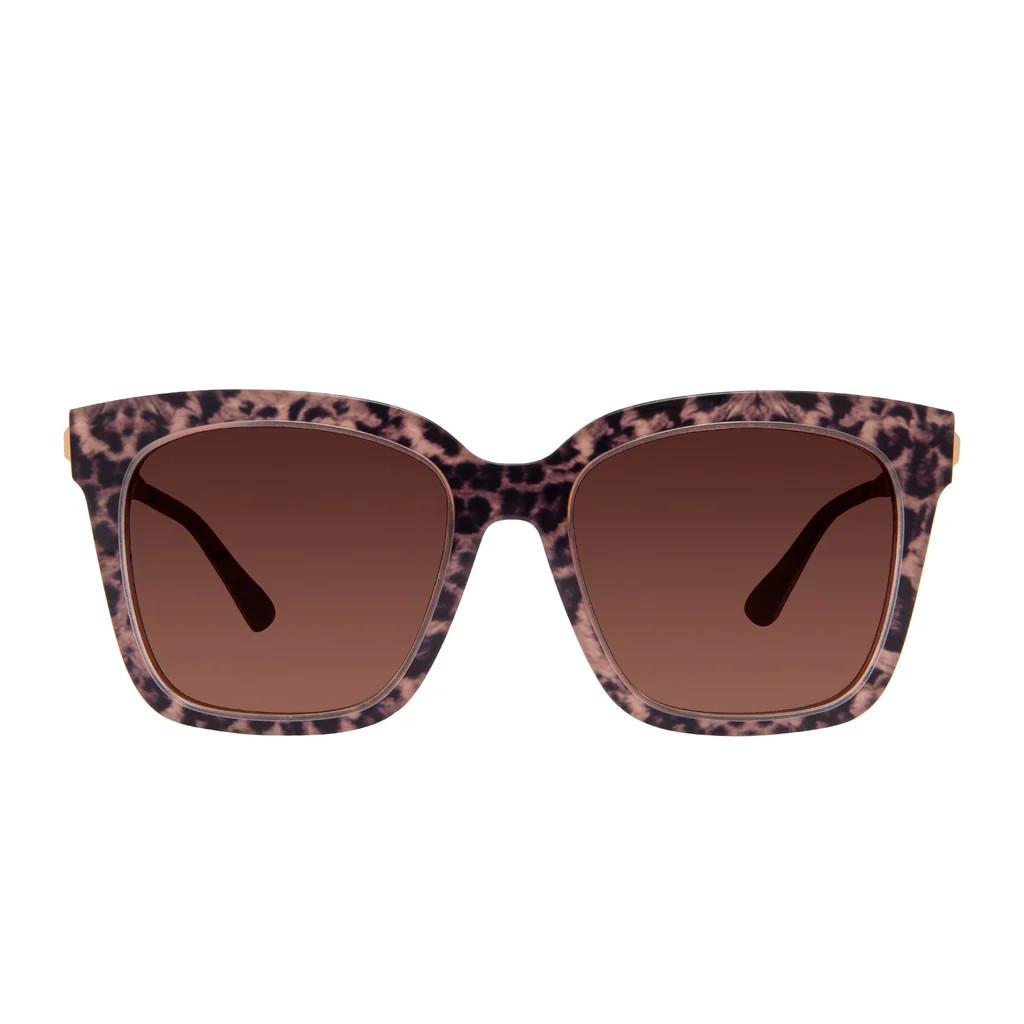BELLA - LEOPARD TORTOISE + BROWN GRADIENT | DIFF Eyewear