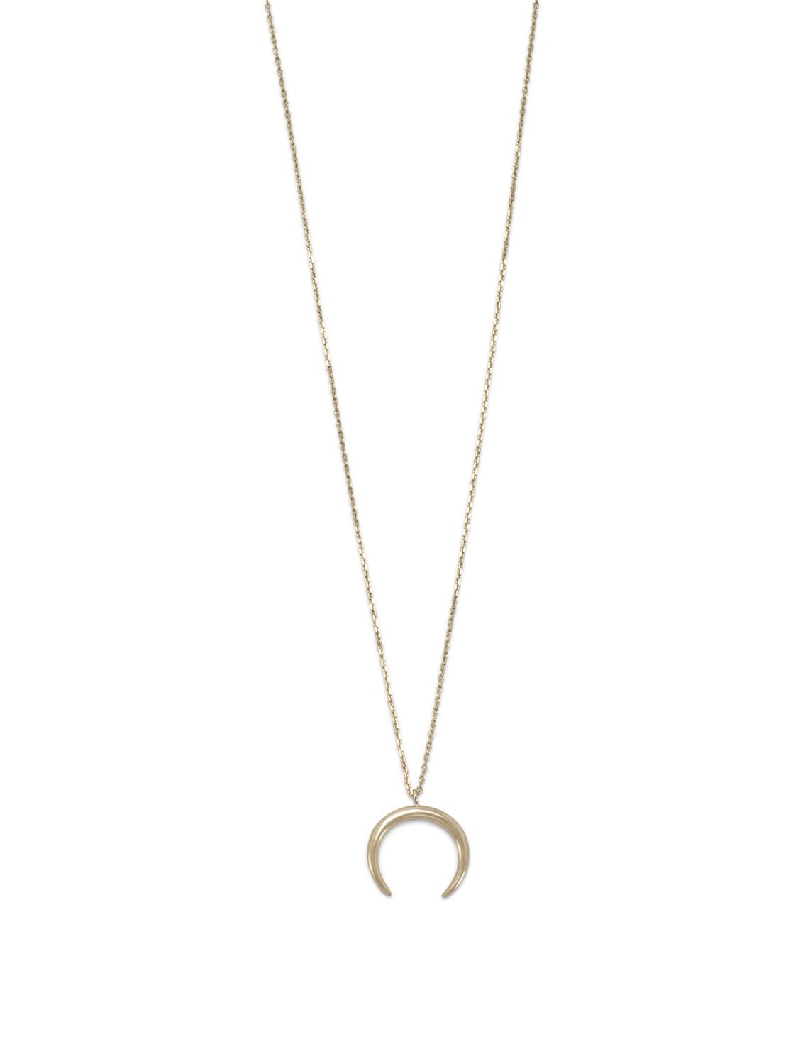 Crescent Moon Necklace Gold-plated Sterling Silver - Walmart.com | Walmart (US)