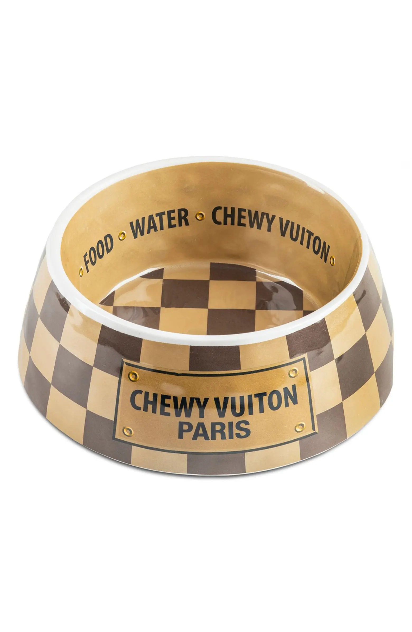 Checker Chewy Vuiton Pet Bowl | Nordstrom