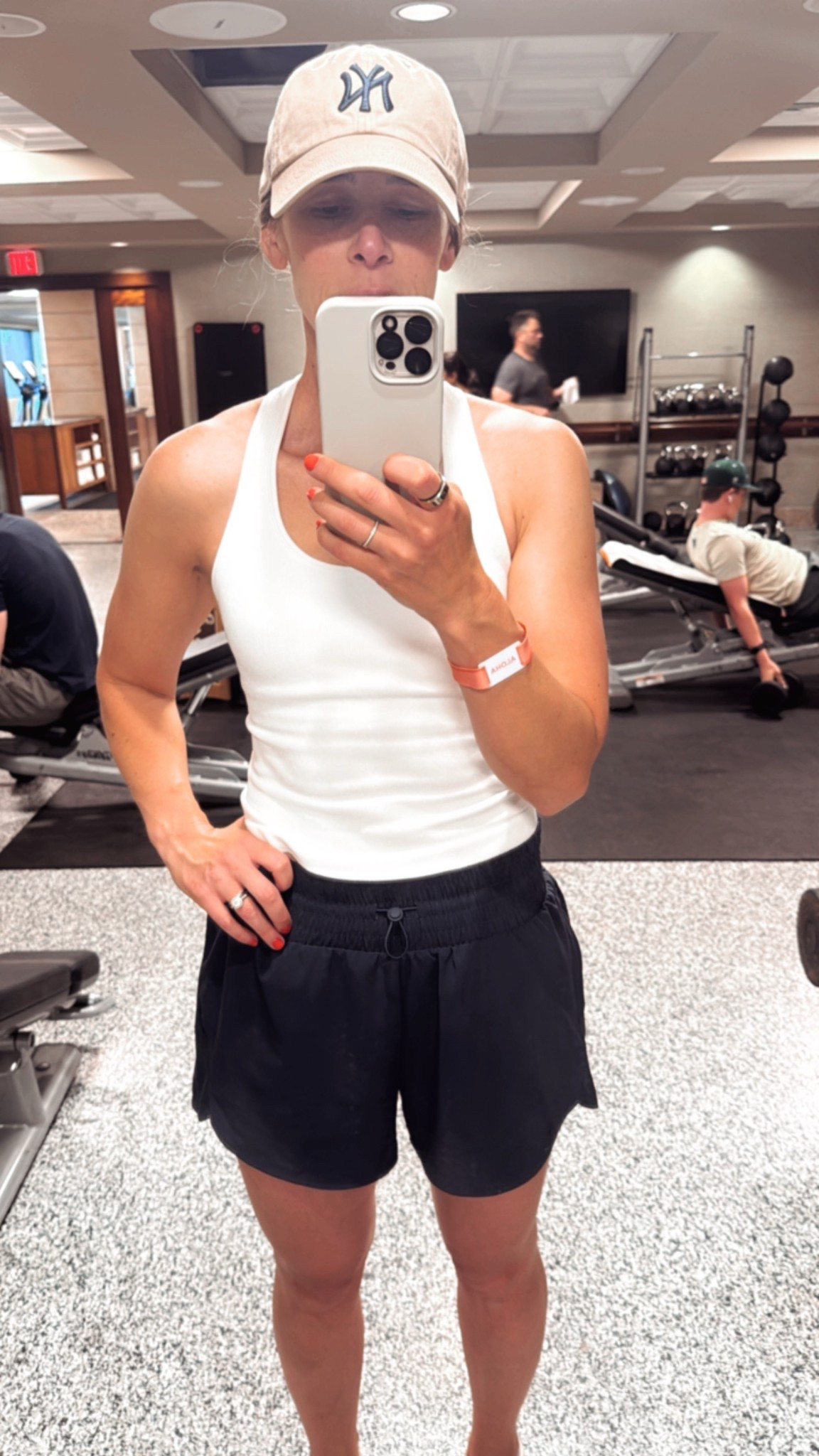 These workout shorts and workout top on repeat. So budget friendly too!

#LTKSummerEdit #LTKActive