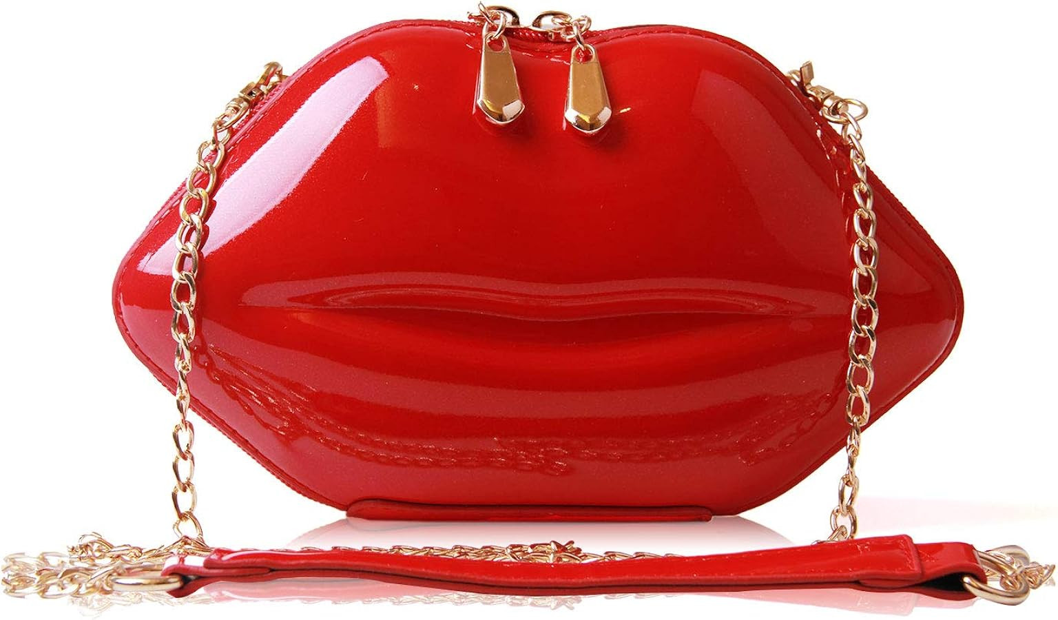 SUKUTU Patent Leather Lip Purse Box Clutch Lip Shaped Party Prom Unique Design Purses Womens Even... | Amazon (US)