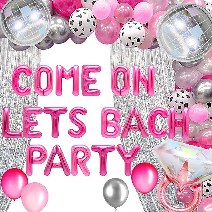 JeVenis Come on Lets Bach Party Balloons Lets Go Girls Bachelorette Decoration Lets Go Party Deco... | Amazon (US)