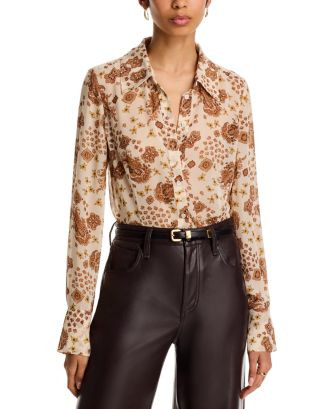 PAIGE Desano Silk Blend Floral Shirt  | Bloomingdale's Women | Bloomingdale's (US)