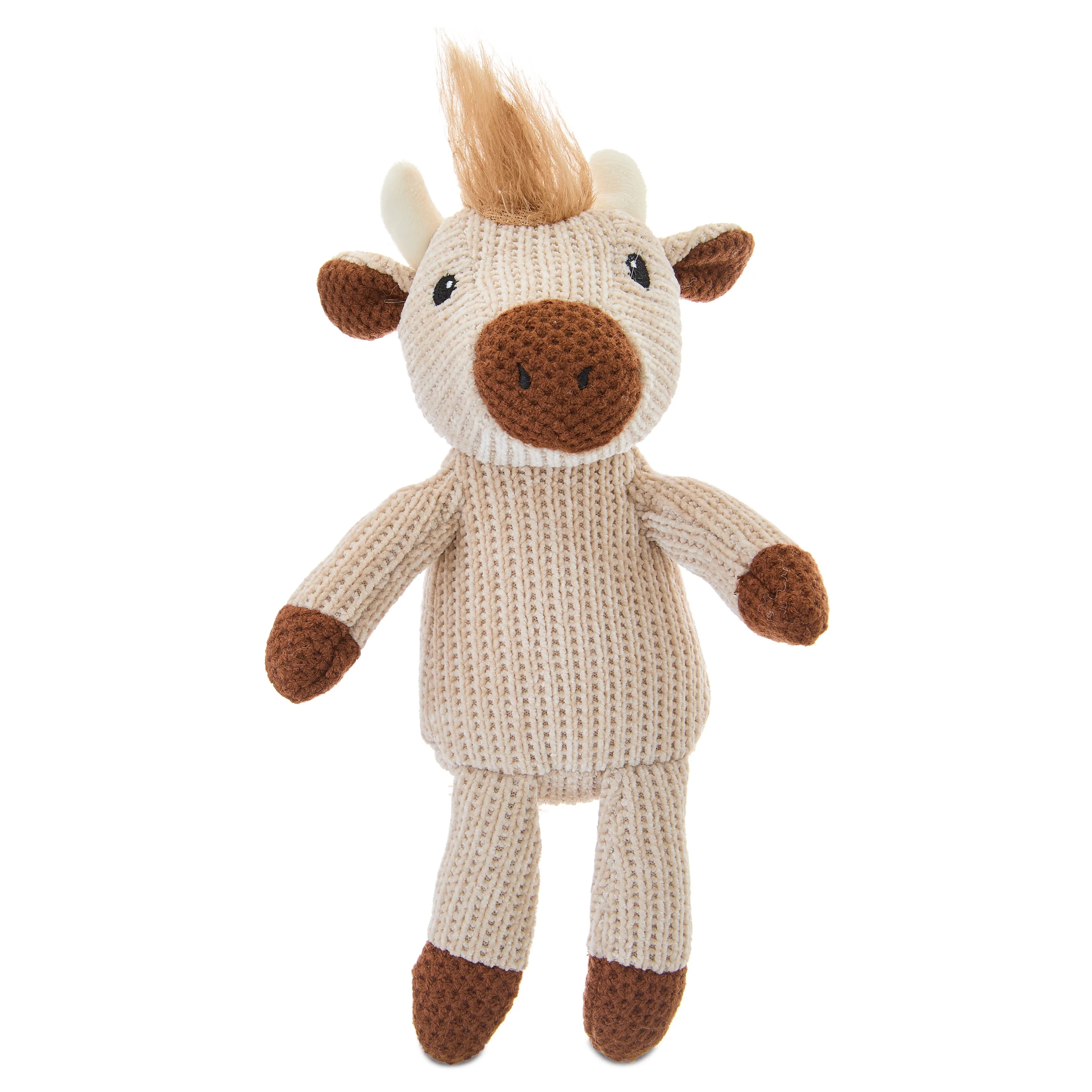 Small Knit Bull Plush, Brown, 12", Easter by Way To Celebrate | Walmart (US)
