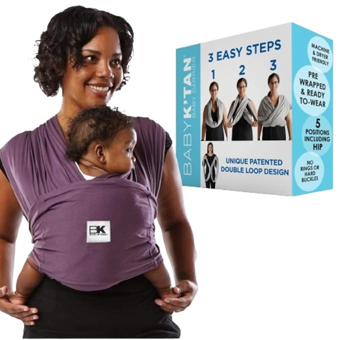 Original Baby K'tan Baby Carrier: #1 Easy Pre-Wrapped, Soft, Slip-On, No Rings, No Buckles | 5 in... | Amazon (US)