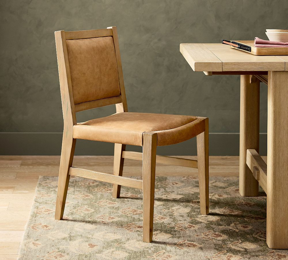 Tatum Leather Dining Chair | Pottery Barn (US)