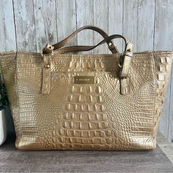 Brahmin Gold Tote | Poshmark