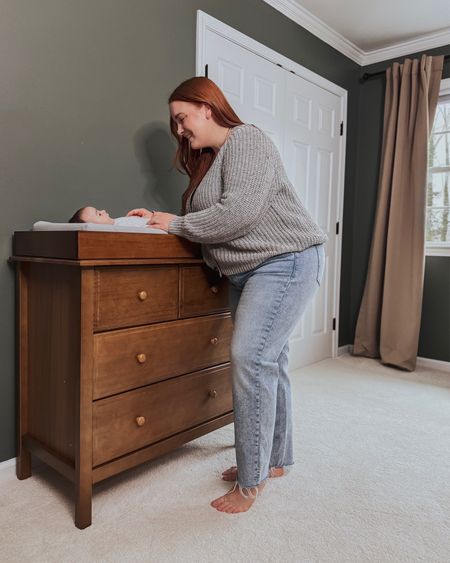Davinci Baby chestnut Autumn 4 Drawer Dresser with matching Changing Table Tray for our green nursery. Paired it back to the black Jenny Lind crib  

#LTKhome #LTKbaby