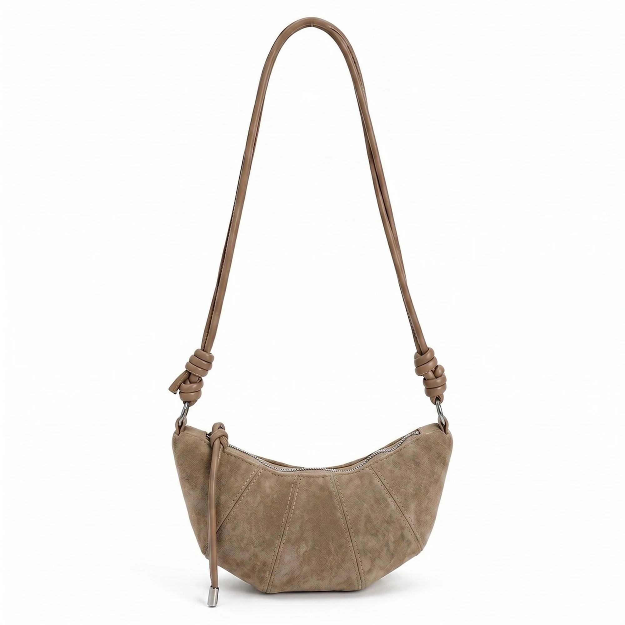 Soft Faux Suede Crossbody Shoulder Bag Adjustable Strap Compact Everyday Crescent Purse | Kohl's