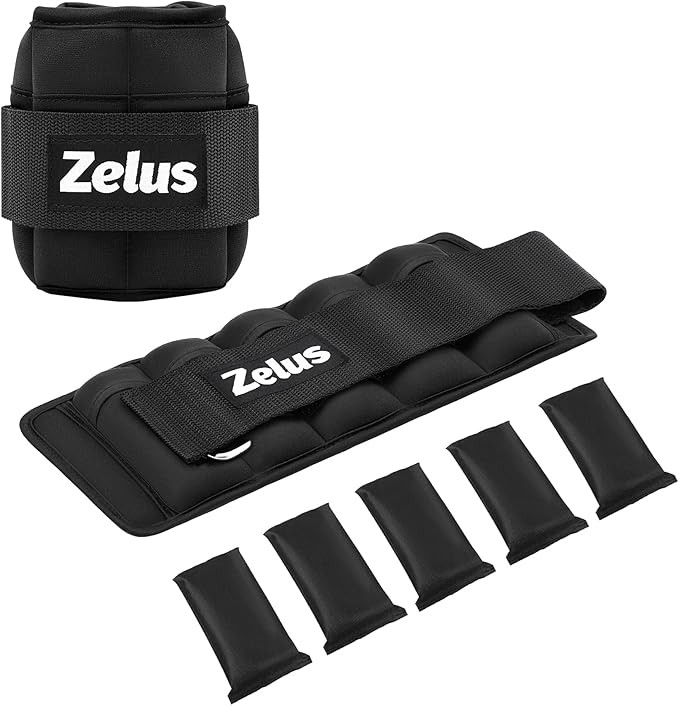 ZELUS 1 Pair Adjustable Ankle Weights, 2 4 6 8 10 lb Modularized Leg Weight Straps for Women Men,... | Amazon (US)