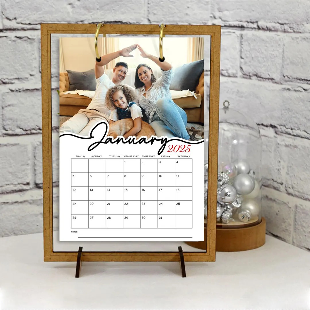 Personalize Photo Gift Calendar 2025, Family Photo Wall Calendar, Family Gift, Custom Calendar, E... | Etsy (US)