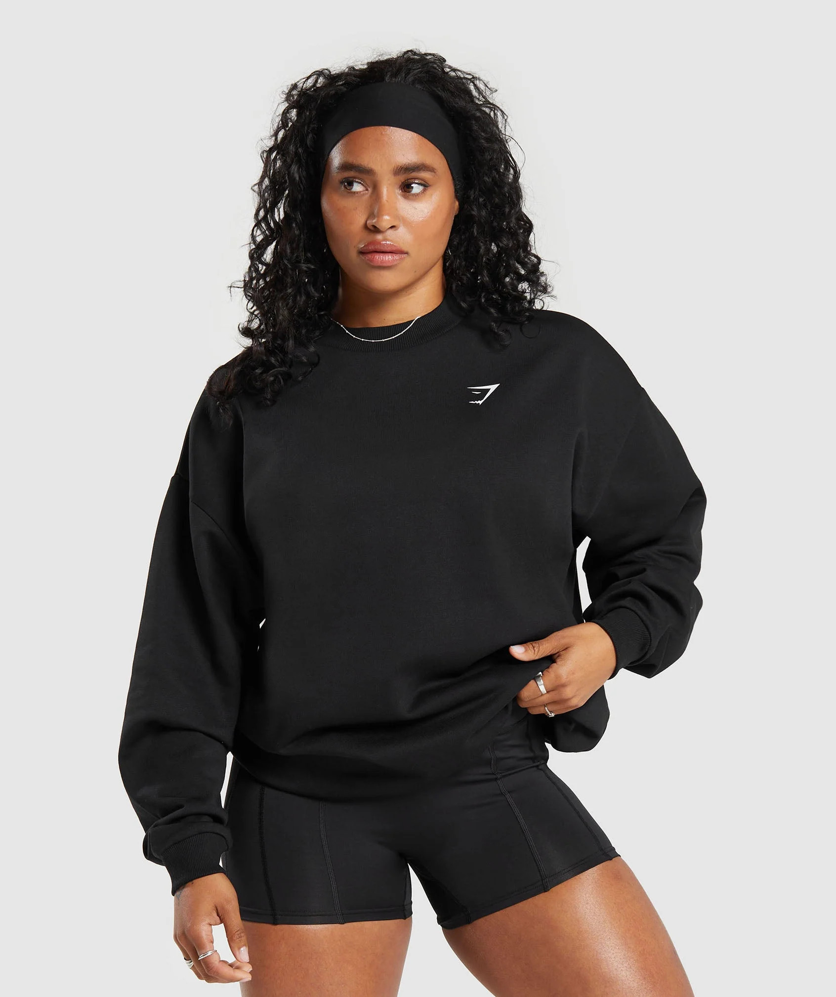 Gymshark Strength Department Graphic Oversized Sweatshirt - Black | Gymshark US