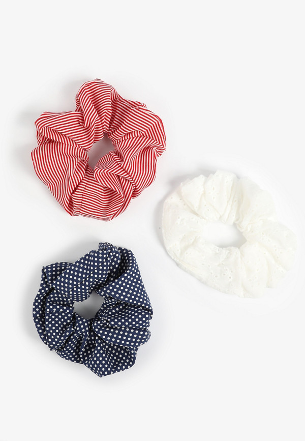 3 Pack Americana Scrunchie Set | Maurices