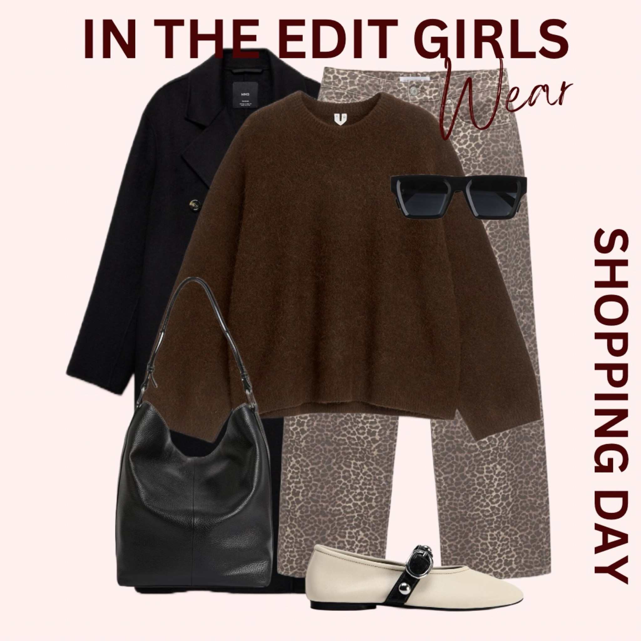 Knit styled for shopping day 

Brown knit 
Leopard jeans 
Black coat 
Ballet pumps 

#LTKeurope #LTKstyletip #LTKautumn