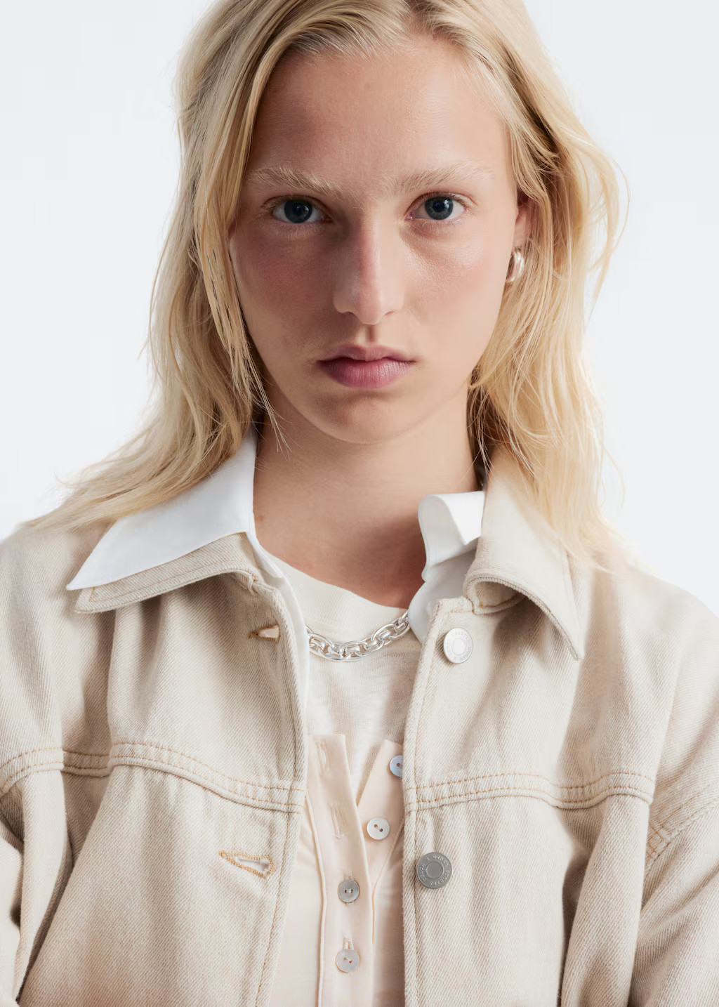 Cropped Tie-Closure Denim Jacket | & Other Stories UK