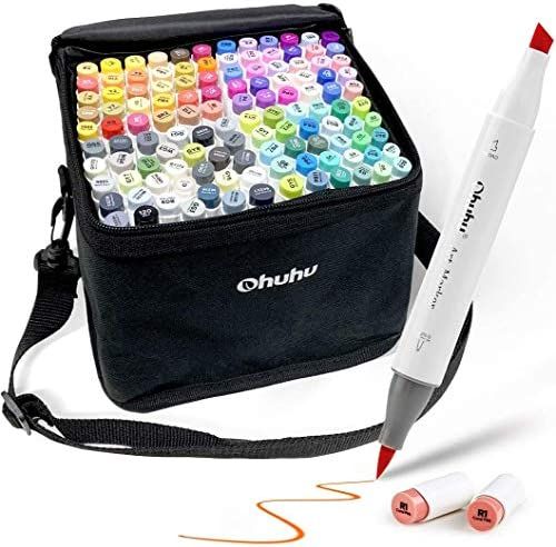 Ohuhu Markers Brush Tip, Alcohol Art Marker Set for Kids Adults Coloring Illustration, Artist Alc... | Amazon (US)