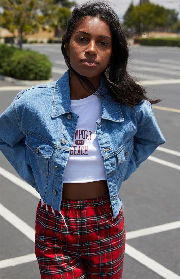 John Galt Cropped Denim Jacket | PacSun