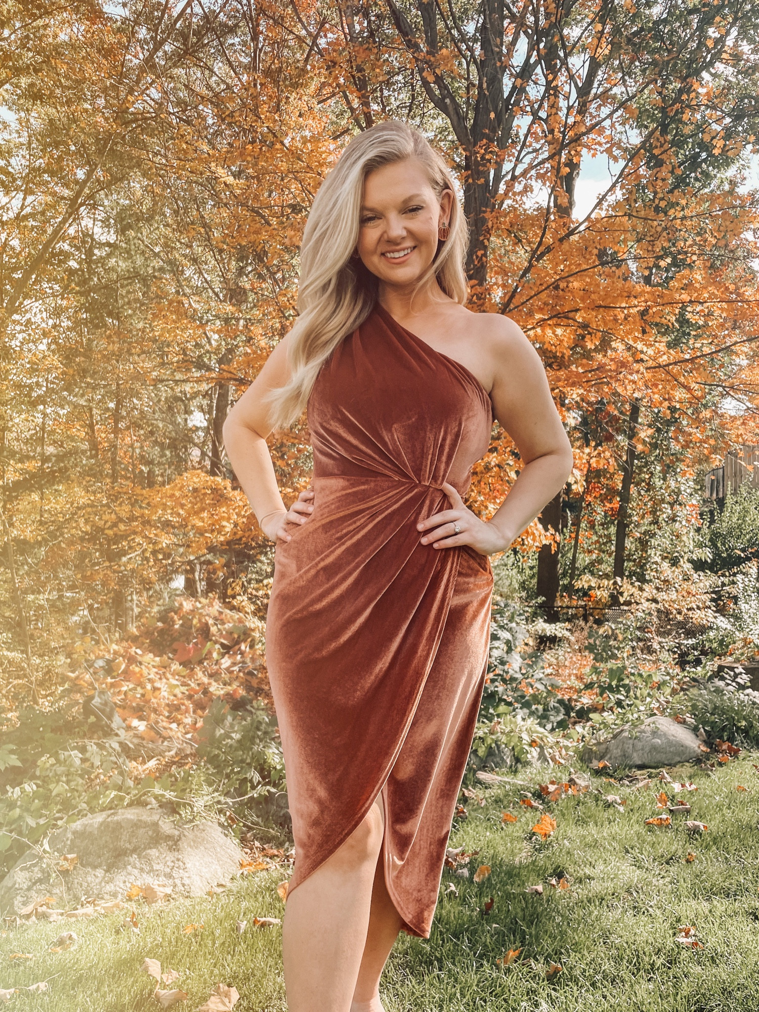 periwinkle dress for wedding guest Saylor Pleated Satin Ruffle Maxi Dress