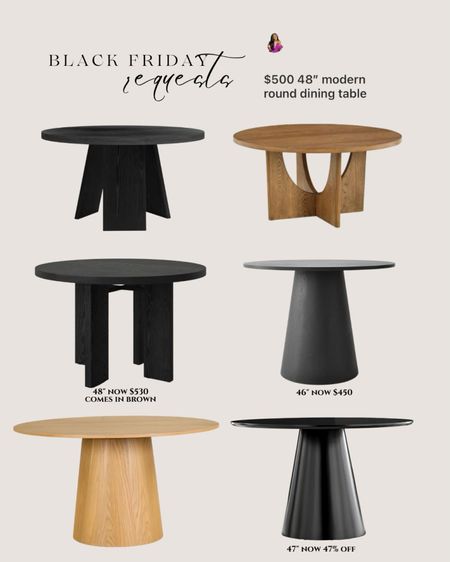Round Dining room table black. White oak dining room table modern. Pedestal dining table wooden. Drum dining table 48 inch.

#LTKCyberWeek #LTKsalealert #LTKhome