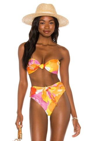 Agua Bendita X REVOLVE Lucile Bikini Top in Yellow Funky Blooms from Revolve.com | Revolve Clothing (Global)