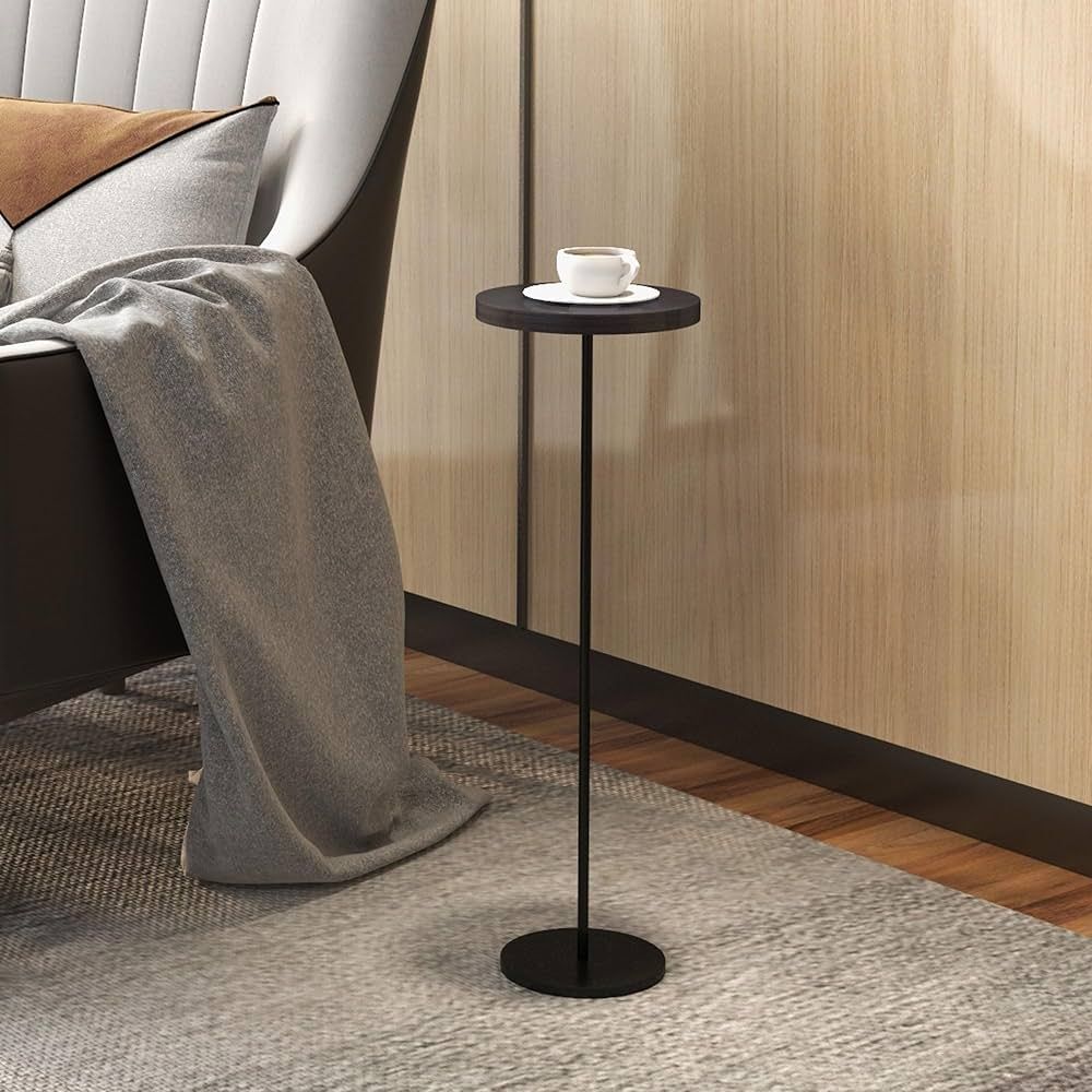 DREAMODERN Round Drink Table Small Side Table, Modern End Table Black Weighted Base Pedestal Tabl... | Amazon (CA)