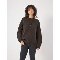 HUSH Pure Cashmere Textured Crew Neck Jumper Dark Brown | Marks & Spencer (UK)