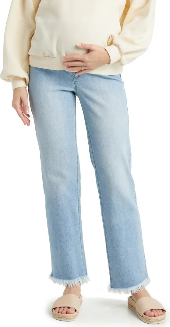 1822 Denim Over the Bump Relaxed Straight Leg Maternity Jeans | Nordstrom | Nordstrom