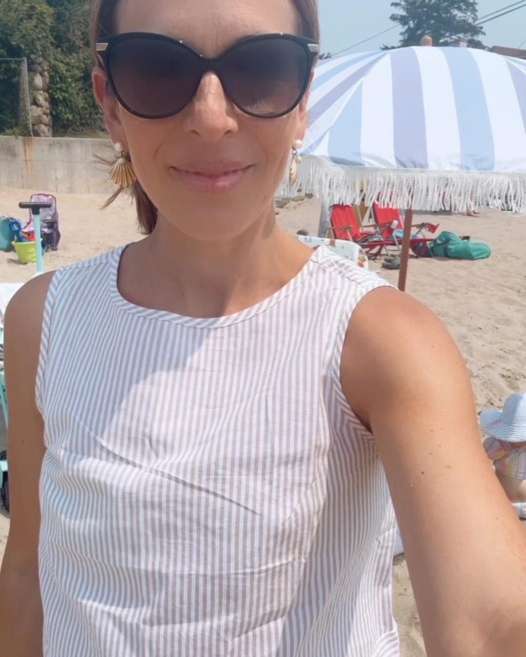 Loving this striped Amazon set under $35 - comes in many colors and this tan/light yellow and off white combo is so cute and bump friendly. The loose tank and drawstring elastic waist longer shorts are very mom friendly and I have worn it so much this summer! It’s a great quality cotton too 

#LTKFindsUnder50 #LTKStyleTip #LTKBump