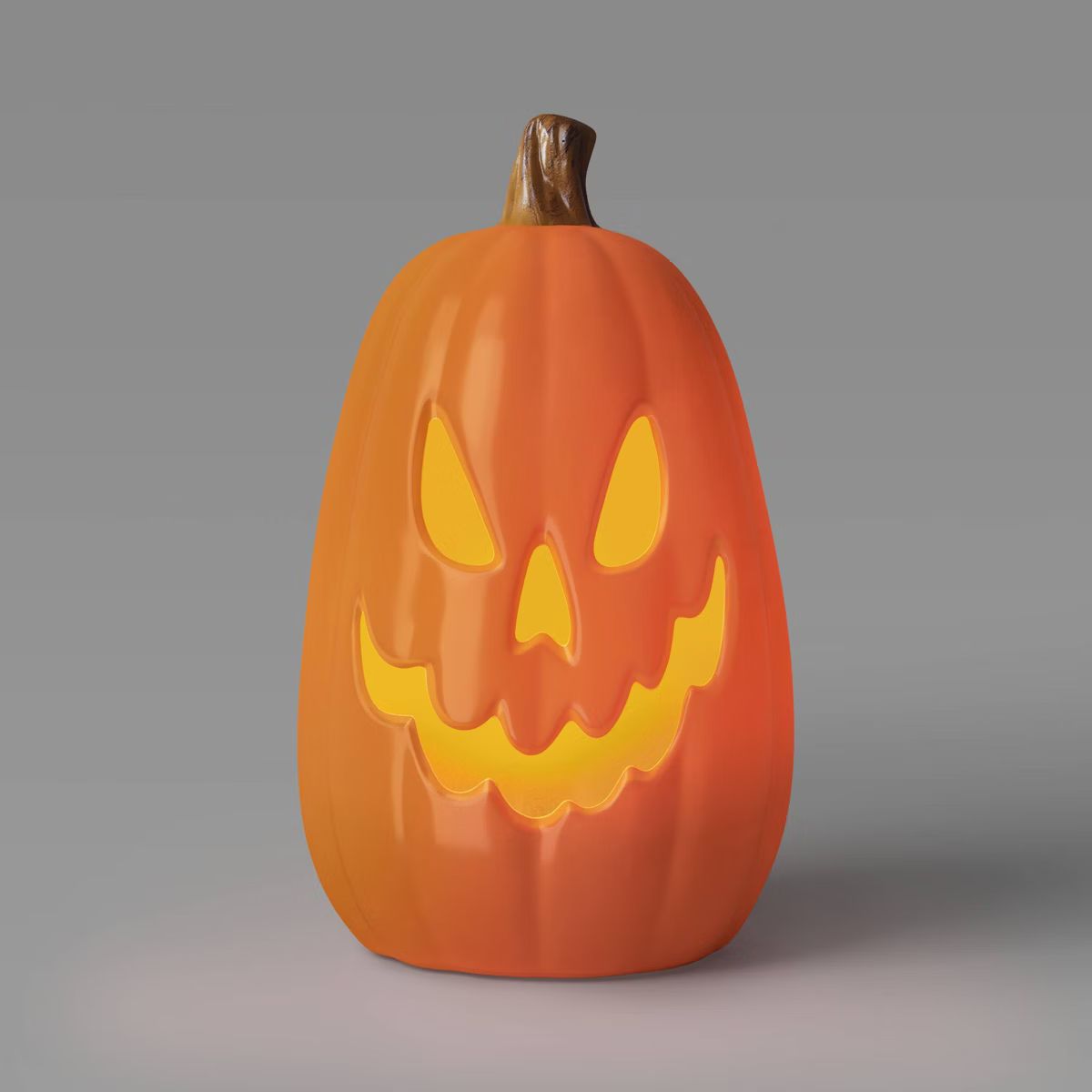 16" Lit Pumpkin with Teeth and Timer Halloween Decorative Prop Orange- Hyde & EEK! Boutique™ | Target