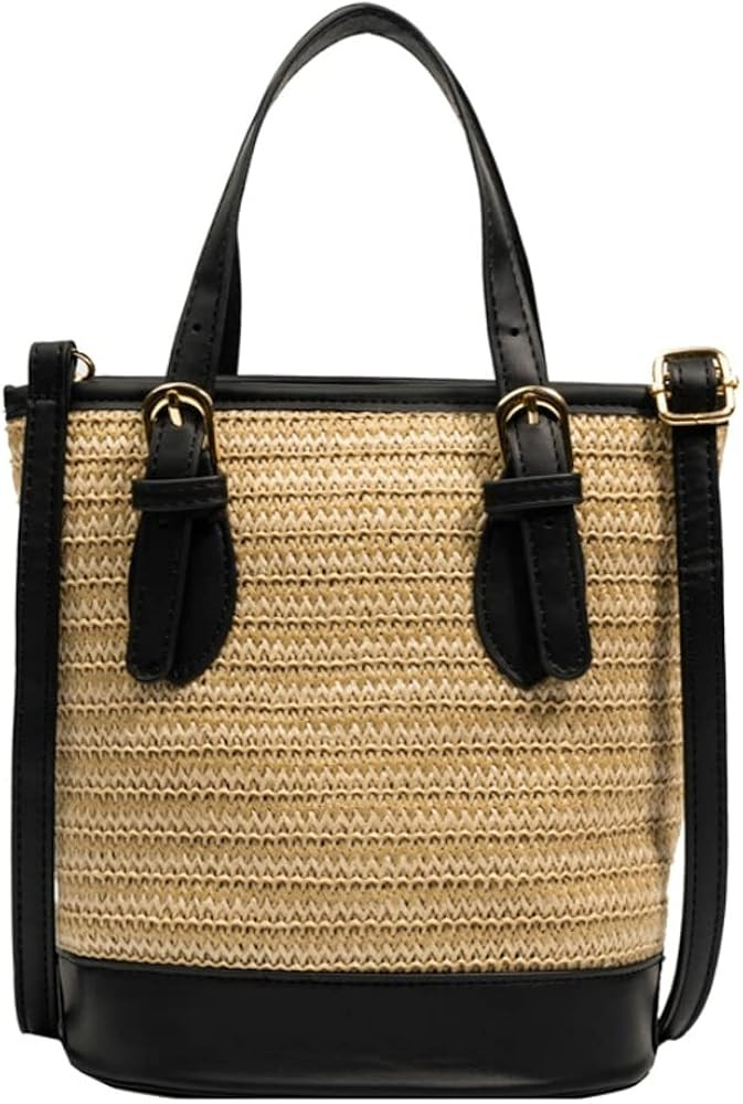 Straw Bag for Women Summer Beach Bag Cute Handwoven Hobo Handbag Adjustable Crossbody Bag Tote Ba... | Amazon (US)