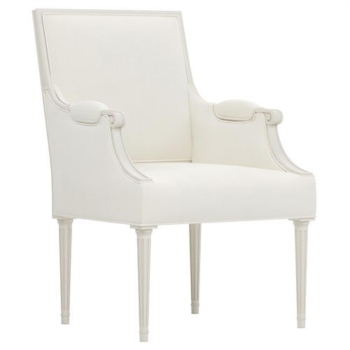 Noelle White Lace Performance Arm Chair | Kathy Kuo Home