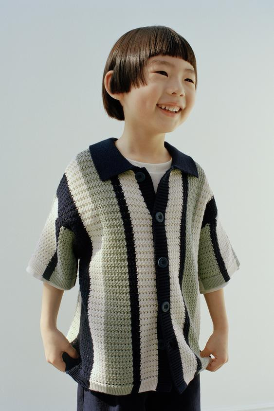 STRIPED KNIT SHIRT | Zara US