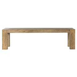 Oliver Rustic Lodge Brown Oak Rectangular Dining Table - 108"W | Kathy Kuo Home