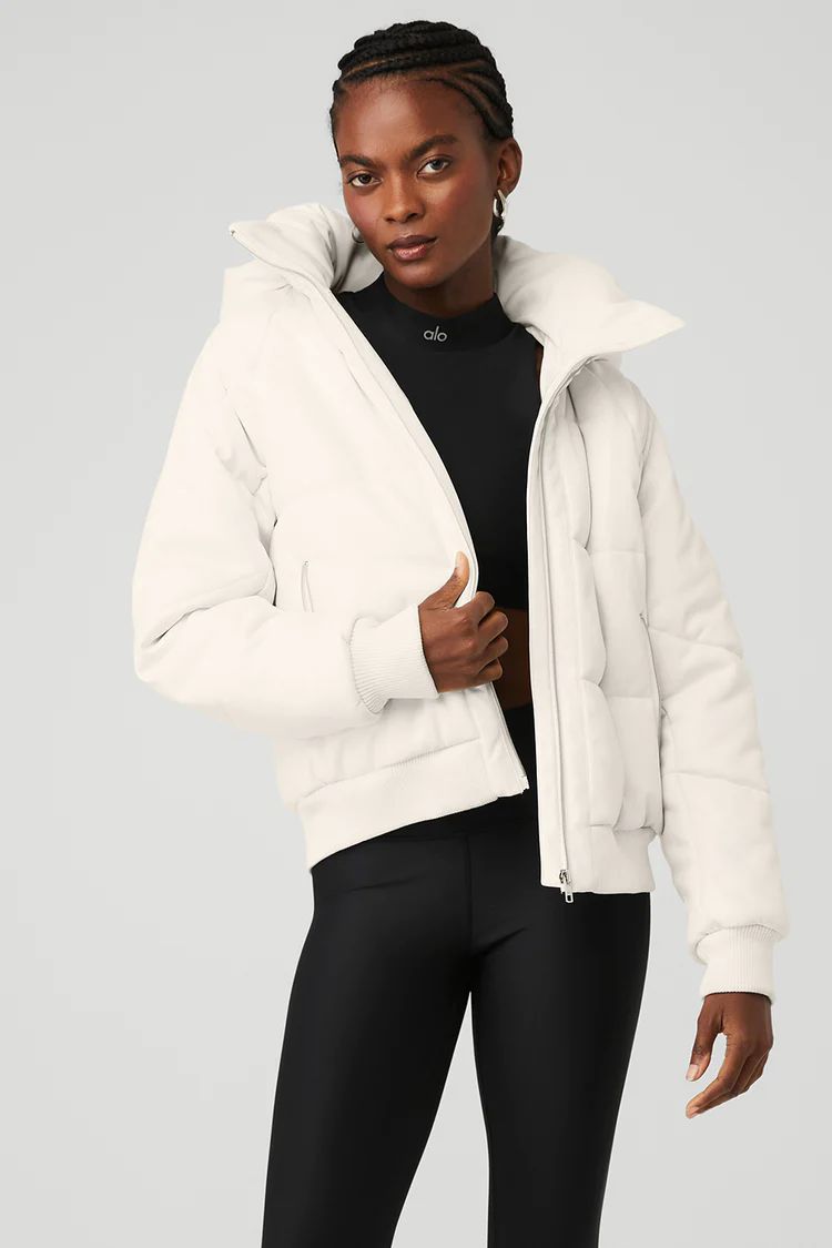 Faux Leather Boss Puffer | Alo Yoga