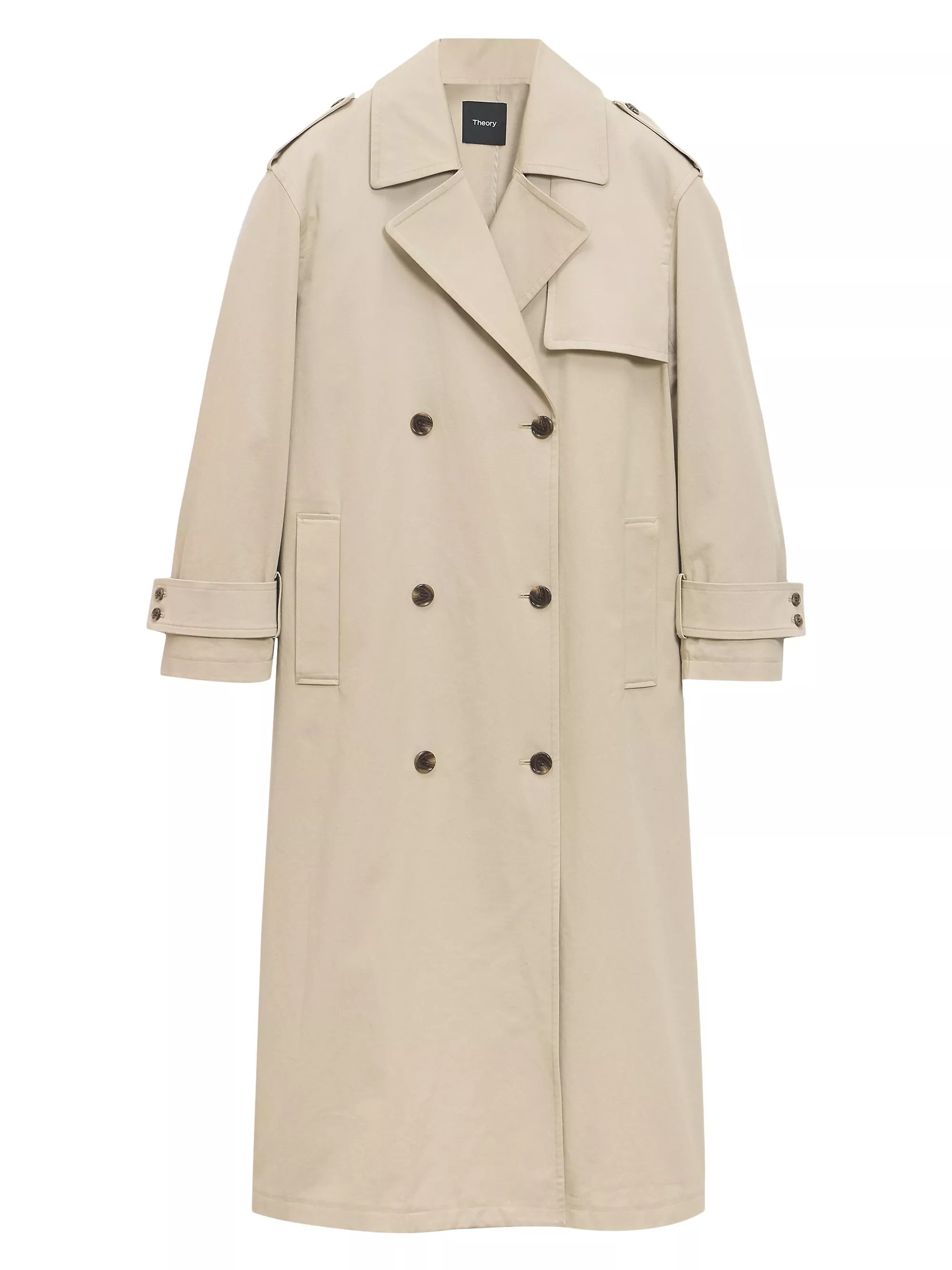 Cotton Oversized Double-Breasted Trench Coat | Saks Fifth Avenue