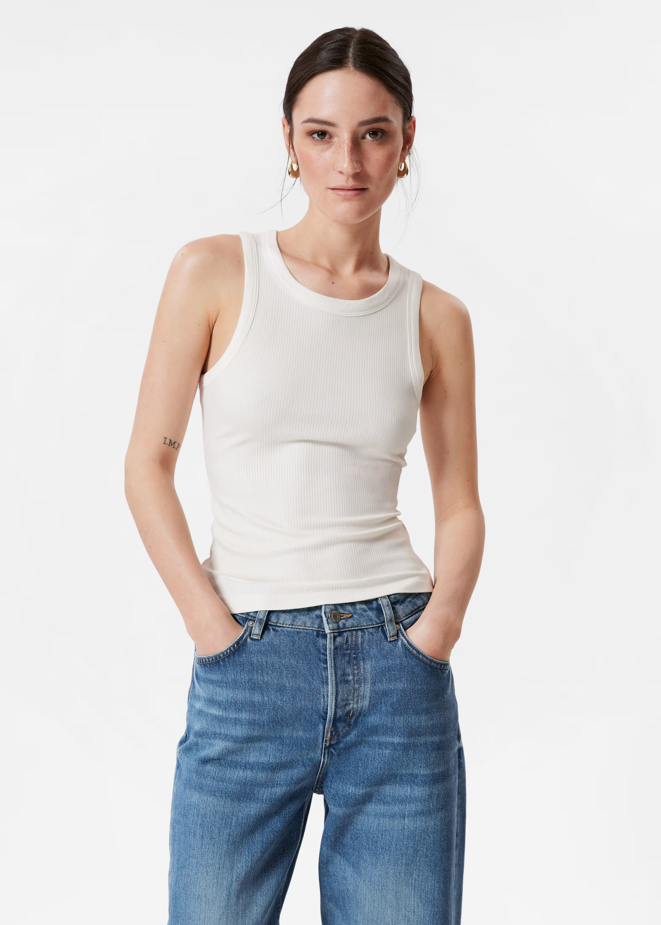 Fitted Tank Top - White - Sleeveless tops - & Other Stories GB | & Other Stories UK