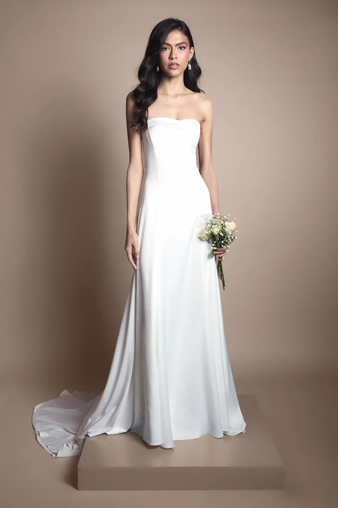 Sweetheart Satin Wedding Dress With Puddle | Karen Millen