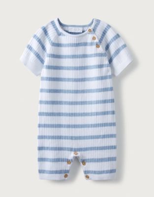 Stripe Knitted Shortie Romper | The White Company (UK)