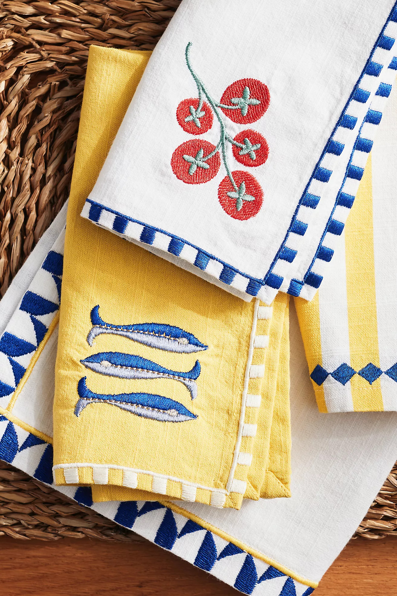 The Bistro Tile Napkins, Set of 2: Italia Edition | Anthropologie (US)