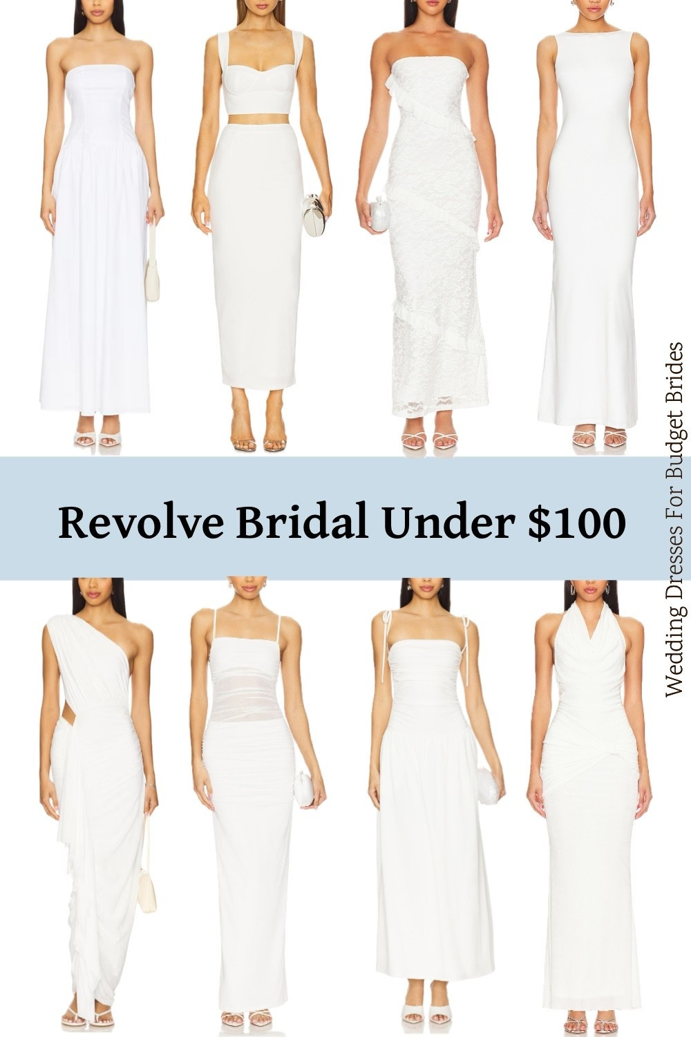 Revolve trending white dresses under $100 for the bride to be.

Engagement photo shoot dresses, engagement party dresses, bachelorette party dresses, bridal shower dresses, rehearsal dinner dresses, after party dresses, reception dresses. 

#LTKSeasonal #LTKWedding