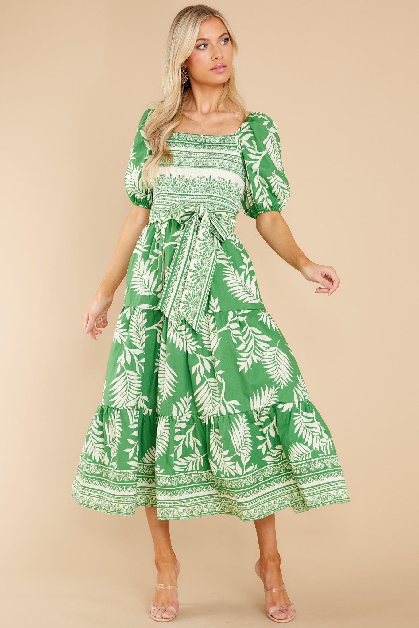A New Journey Green Print Maxi Dress | Red Dress 