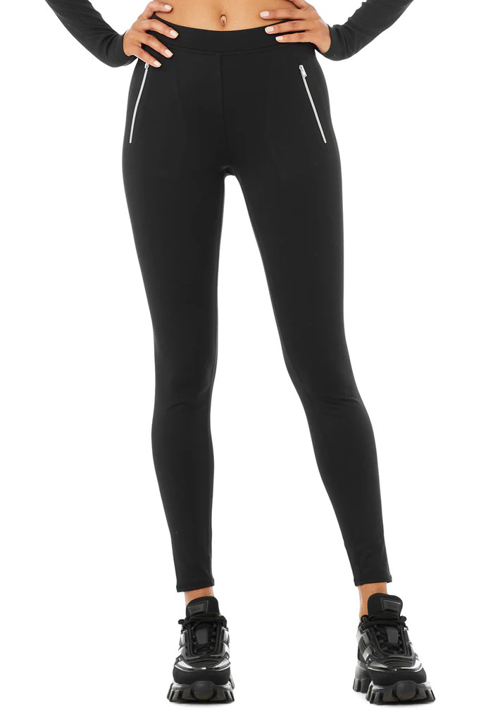 High-Waist Thrill Seeker Legging - Black | Alo Yoga (US)