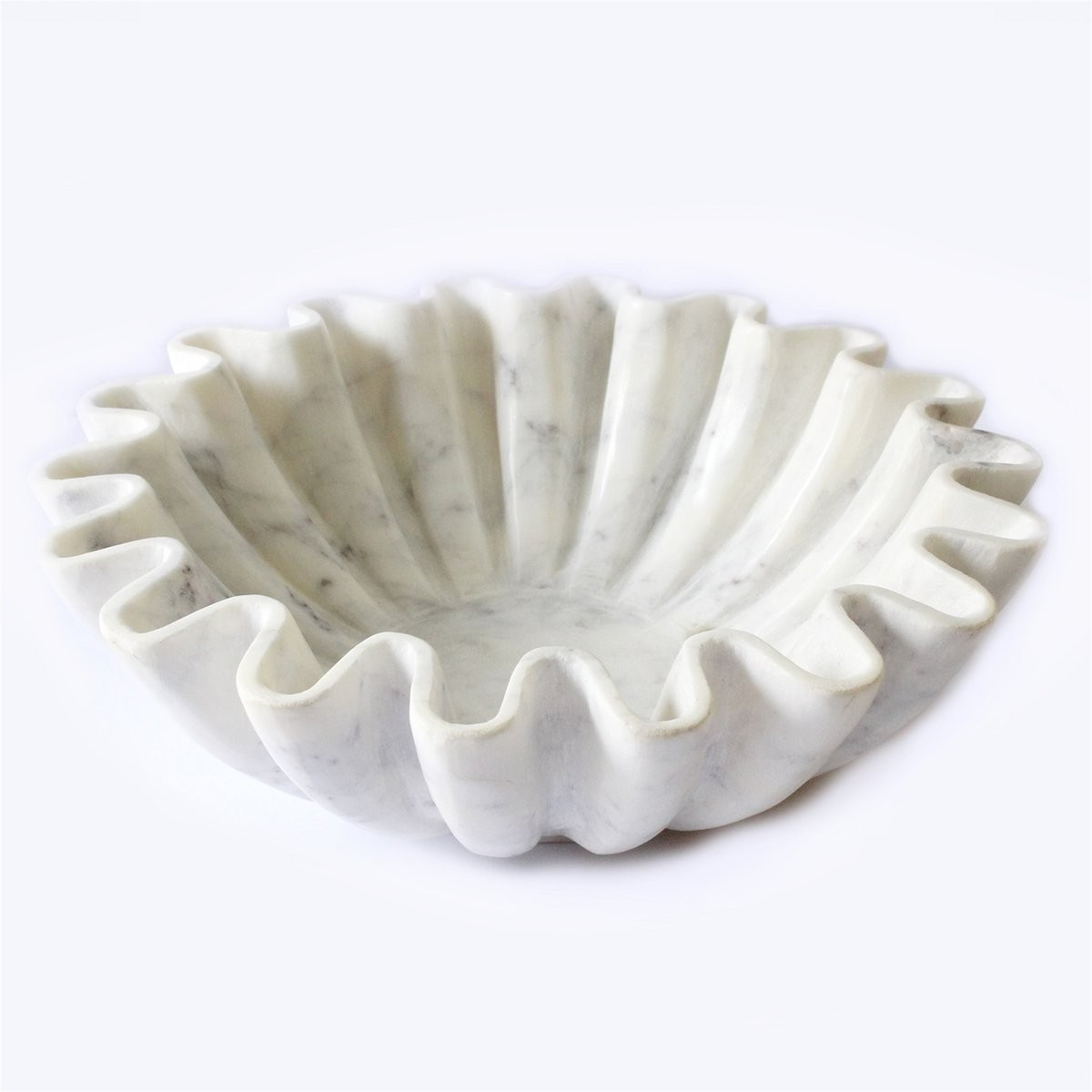 Carved Marble Lotus Bowl | Megan Molten