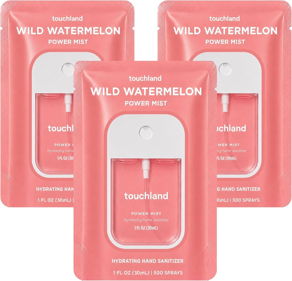 Touchland Hand Sanitizer Spray, Wild Watermelon Trio - 3 x 1 FL OZ | Amazon (US)