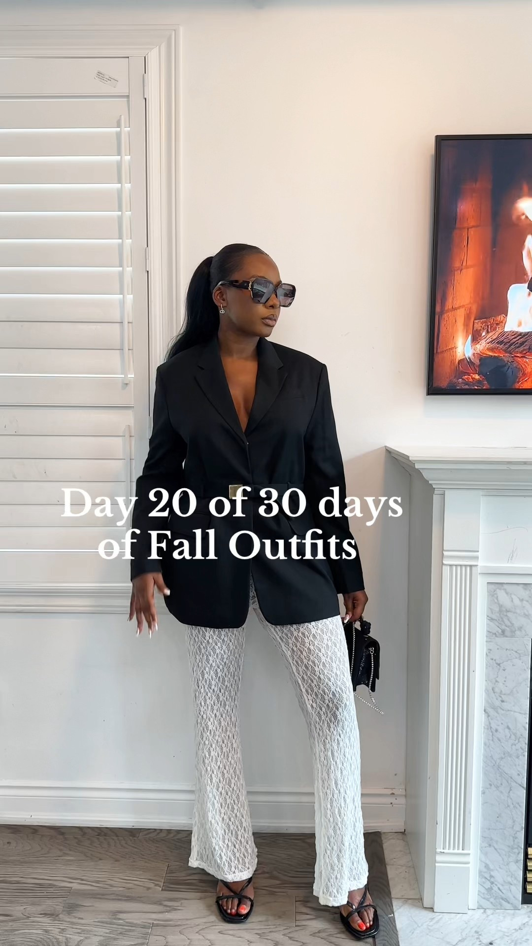 Oversized blazer paired with lace trousers for a night out look 

#LTKdatenight #LTKcanada